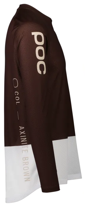 Джерси мужское с длинным рукавом POC MTB Pure LS Jersey, Axinite Brown/Hydrogen White