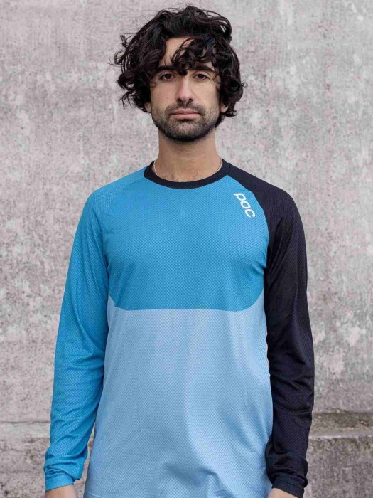 Джерси мужское с длинным рукавом POC MTB Pure LS Jersey, Axinite Brown/Hydrogen White