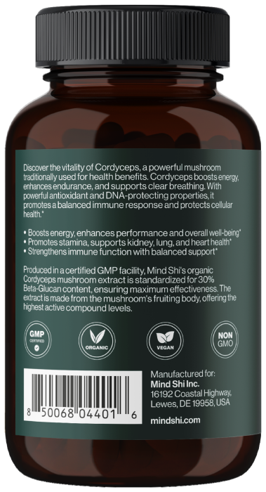 Cordyceps Mushroom 1000 mg - 60 vegcaps
