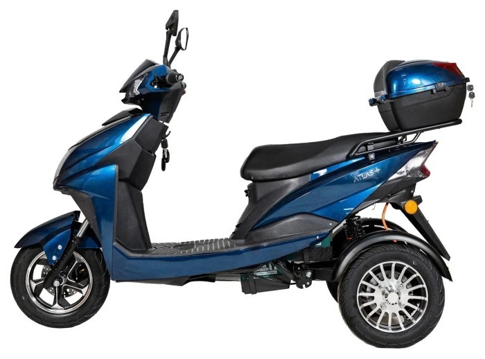 Электроскутер ATLAS Falcon Trike Box 1500W Cyan Blue