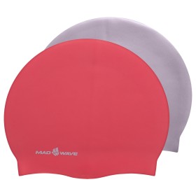 Шапочка для плавания двухсторонняя MadWave Reverse CHAMPION M055001 (силикон), розово-серая