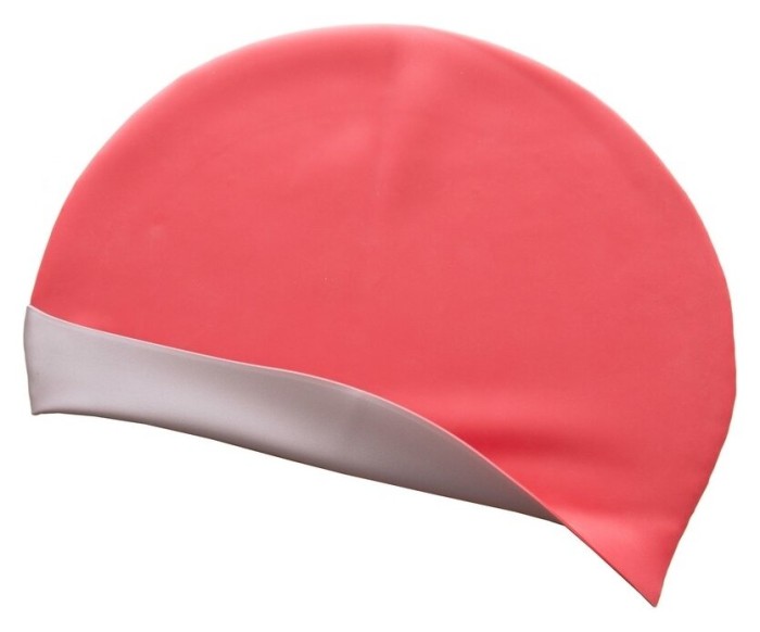 Шапочка для плавания двусторонняя MadWave Reverse CHAMPION M055001 (силикон), розово-серая