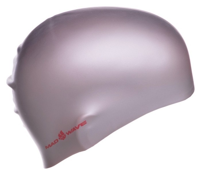 Шапочка для плавания двусторонняя MadWave Reverse CHAMPION M055001 (силикон), розово-серая