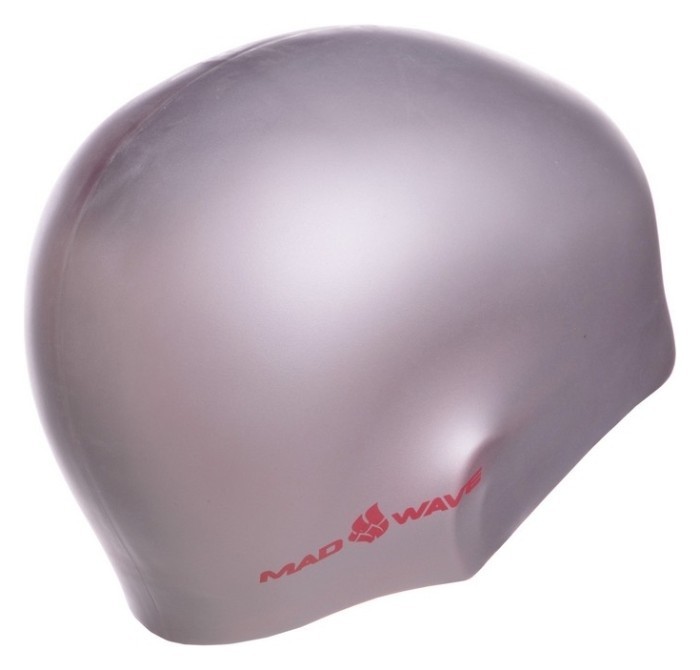 Шапочка для плавания двусторонняя MadWave Reverse CHAMPION M055001 (силикон), розово-серая