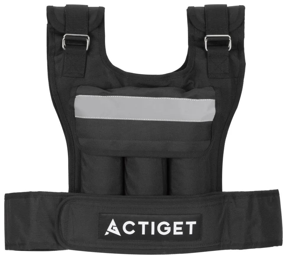 Жилет-обважнювач для тренувань Actiget 20 кг зі змінною вагою ACT0124 Black (LFACT0124)