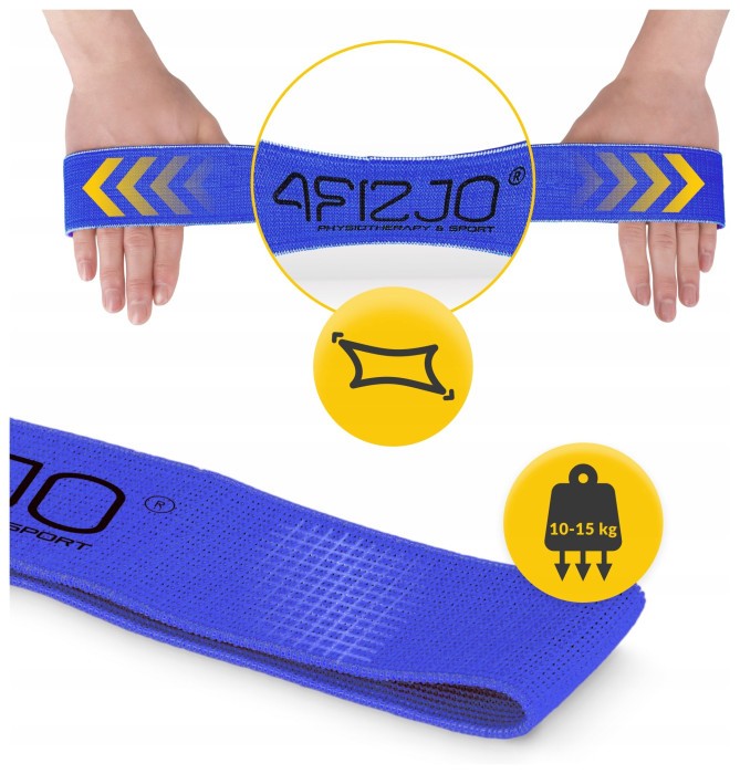 Резинка для фітнесу та спорту із тканини 4FIZJO Flex Band 11-15 кг Blue (P-5907739310934)