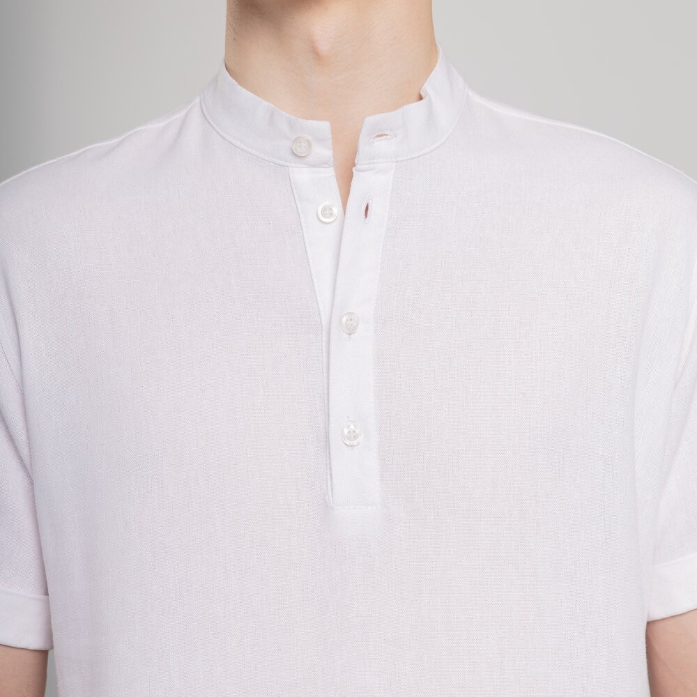 Чоловіча сорочка з коротким рукавом біла Pobedov Molodist'