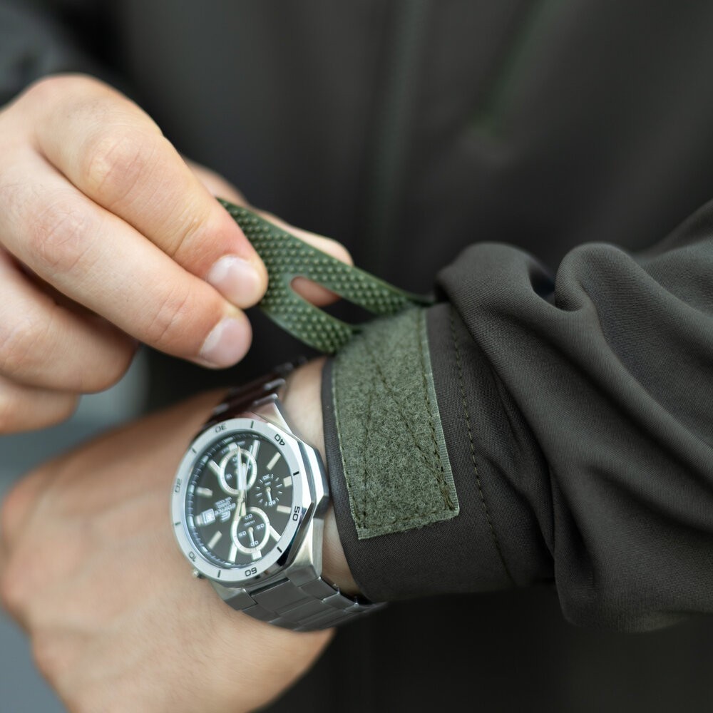 Куртка чоловіча демісезонна з капюшоном хакі Pobedov Matrix, укр, укр