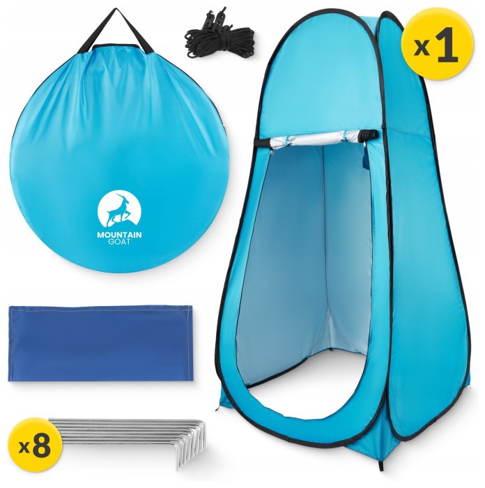 Намет туалет-душ, переодягальня Mountain Goat Pop-Up 200 x 110 x 110 см саморозкладний Sky Blue (P-5905973401456)