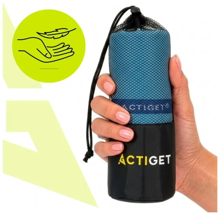 Рушник спортивний Actiget 180 x 100 см з мікрофібри ACT0193 Sky Blue