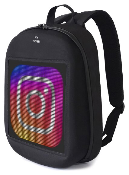 Рюкзак із LED екраном Sobi Pixel SB9702 Black, укр