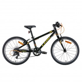 Велосипед 20&quot; Leon GO 7 speed Vbr 2022 (черный с желтым) 