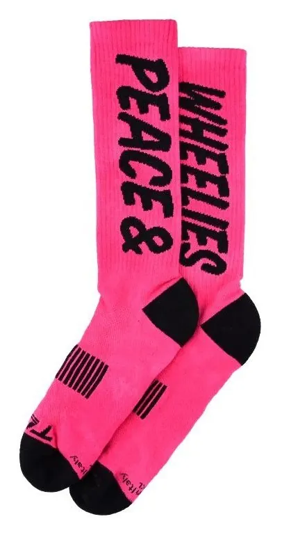 Шкарпетки TLD MENS PERFORMANCE SOCKS; PEACE & WHEELIES [FUSCIA] S/M (OBOD_853725002)