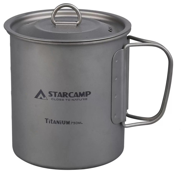 Кружка титановая Starcamp 750 мл HX-TK01B titanium