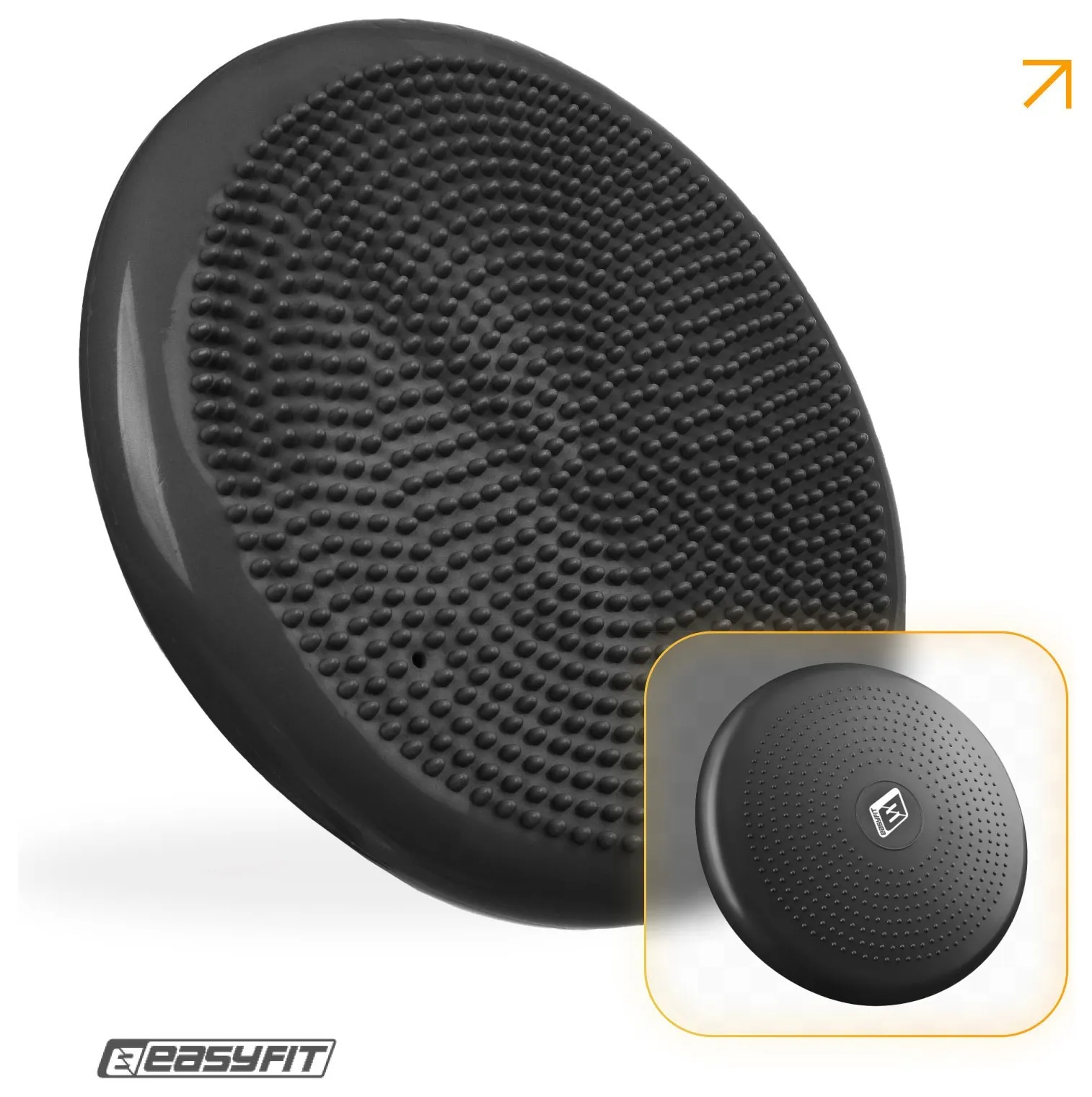 Балансувальна масажна подушка EasyFit Чорний (Чорний)