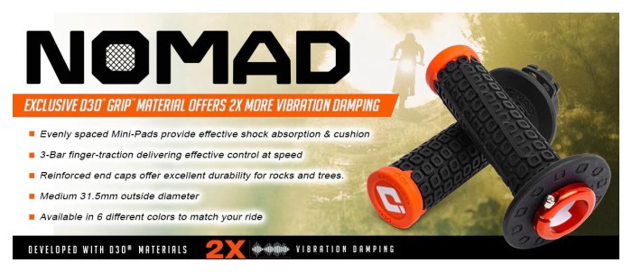 Мото гріпси ODI NOMAD V2 Lock-On Off-Road Grip BLACK/White