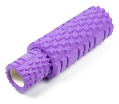 Масажний ролик EasyFit Grid Roller Double 33 см Фіолетовий