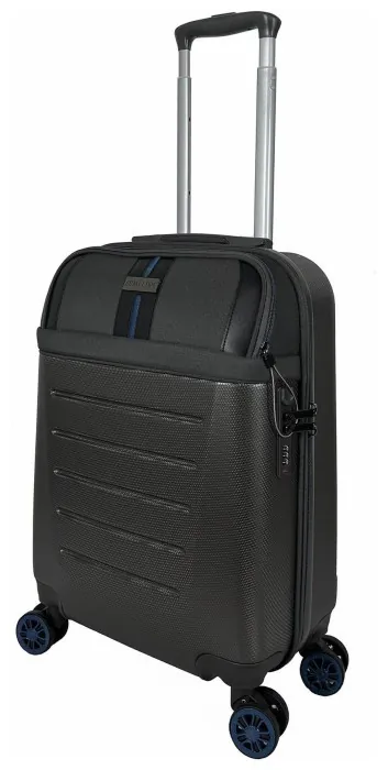 Валіза Semi Line 20" (S) Dark Brown/Blue Line (T5736-1)