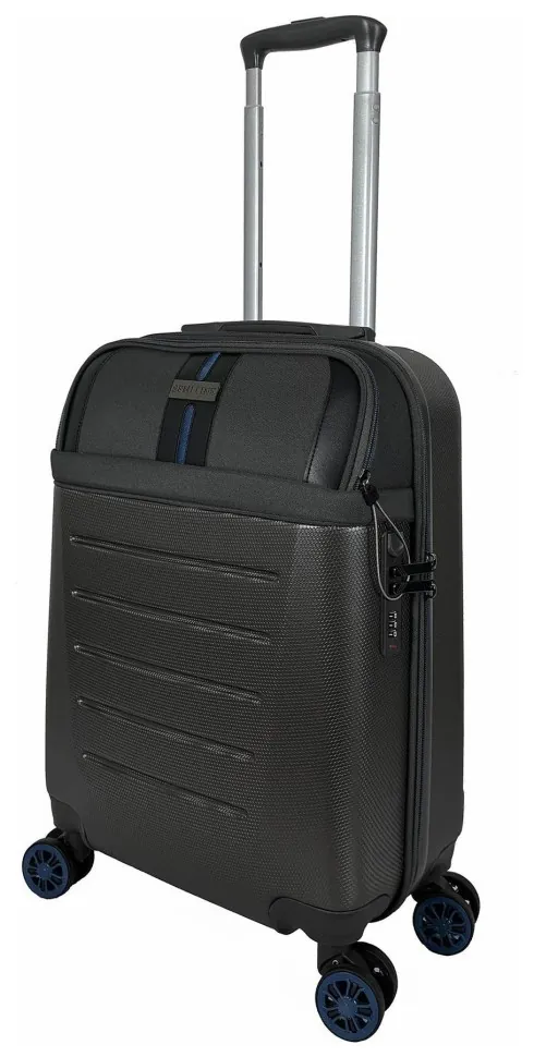 Валіза Semi Line 20" (S) Dark Brown/Blue Line (T5736-1) (DSM_DAS303803)