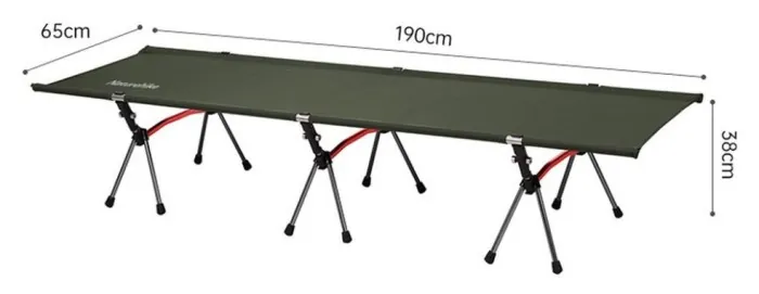 Кровать складная Naturehike ультралегкая NH19JJ006, алюминий, зеленый