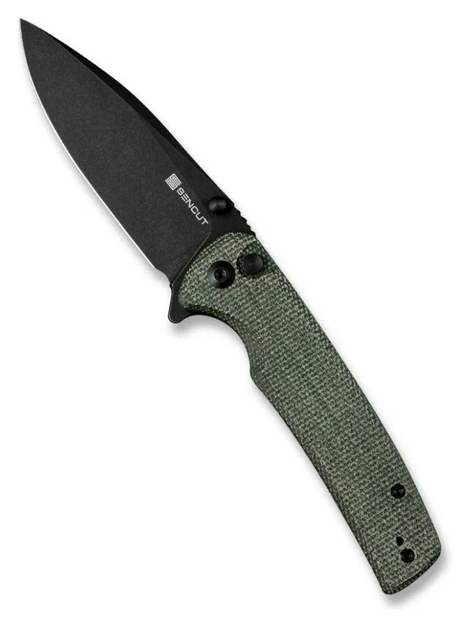Ніж складаний туристичний Sencut Sachse, (8.8 см)  9Cr18MoV / Micarta зелений (FNR_S21007-2)