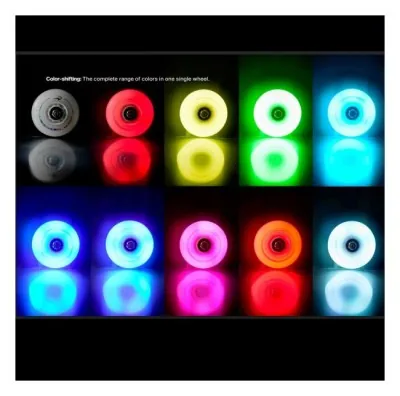 Светящиеся колеса для роликов Flying Eagle Lazerwheelz Ultra Color-Shifting 90 mm/88A 3 шт