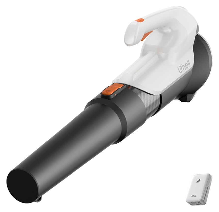 Акумуляторна повітродувка садова Litheli, живлення від павербанку (УМБ Litheli Power Bank 10000 mAh, 45 W, 2А в комплекті), укр, укр