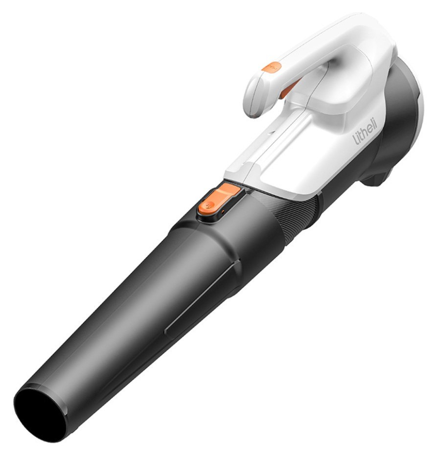 Акумуляторна повітродувка садова Litheli, живлення від павербанку (УМБ Litheli Power Bank 10000 mAh, 45 W, 2А в комплекті)