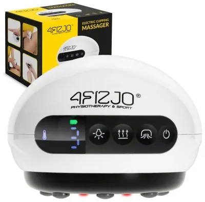 Масажна вакуумна банка 4FIZJO акумуляторна з ІЧ прогрівом White (P-5907739318688)