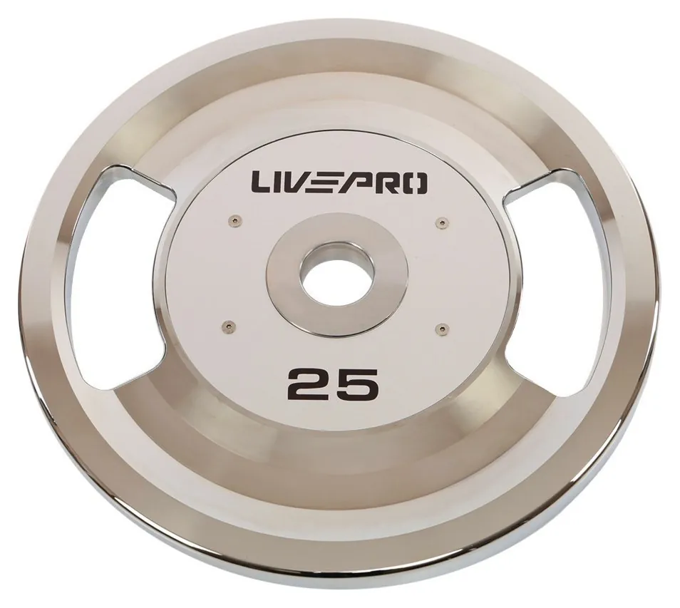 Млинці диски сталеві 2 Handle металева втулка LiveUp LP8338-25 ø51мм 25кг сірий (RNS_LP8338-25)