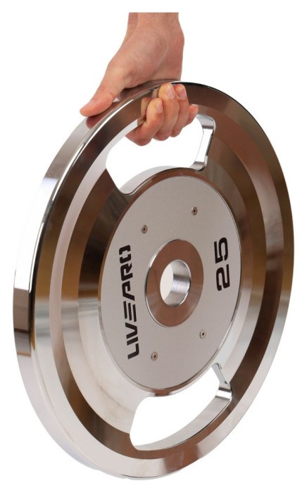 Блинчики диски стальные 2 Handle металлическая втулка LiveUp LP8338-25 ø51мм 25кг серый
