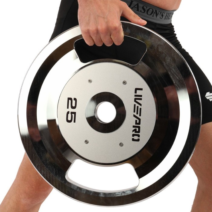 Блинчики диски стальные 2 Handle металлическая втулка LiveUp LP8338-25 ø51мм 25кг серый