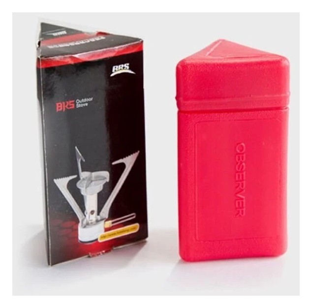 Набор Газовая горелка BRS-1 складная + Газовый баллон резьбовый бутановый Quest, 450гр