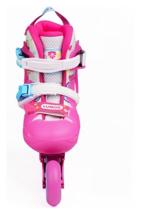 LED Детские раздвижные ролики Flying Eagle L6 Lumos розовые 38-42