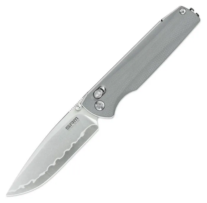 Нож складной туристический SRM Terrier 258L-GK2 (9.3 см) 140Cr, G10 серый