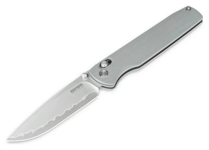 Нож складной туристический SRM Terrier 258L-GK2 (9.3 см) 140Cr, G10 серый