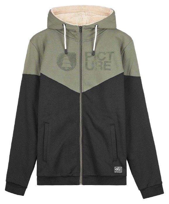 Толстовка жіноча Picture Organic Basement Plush Hoody dusty olive, укр, укр