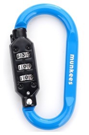 Munkees 35931 карабин Combi Lock Carabiner D-Shape blue