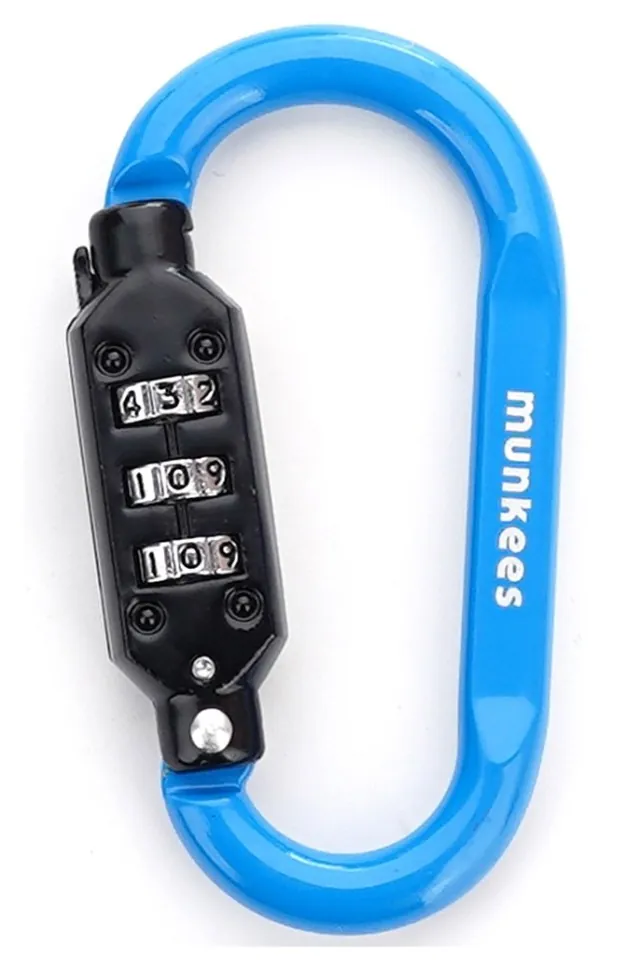 Munkees 35931 карабін Combi Lock Carabiner D-Shape blue (35931-BL)