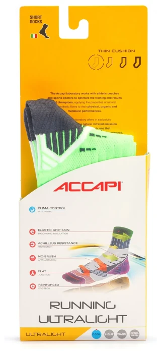Термошкарпетки Accapi Running UltraLight, Green Fluo, 34-36