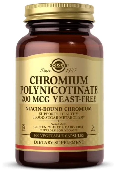 Chromium Polynicotinate 200mcg YeastFree - 100 vcaps
