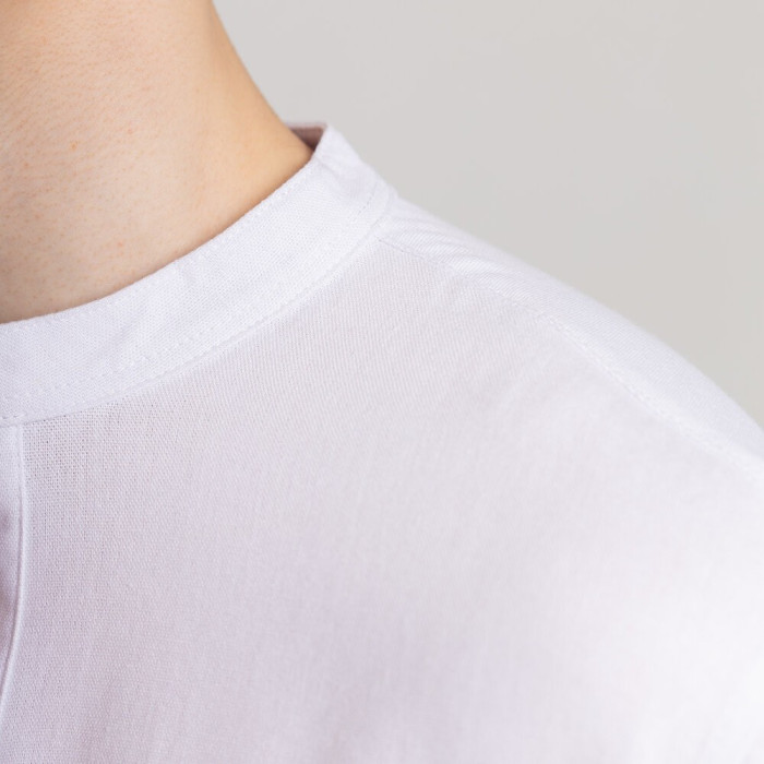 Мужская белая рубашка с коротким рукавом Pobedov Misto