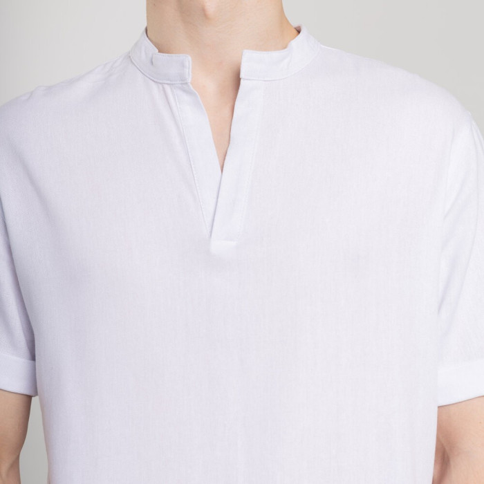 Мужская белая рубашка с коротким рукавом Pobedov Misto