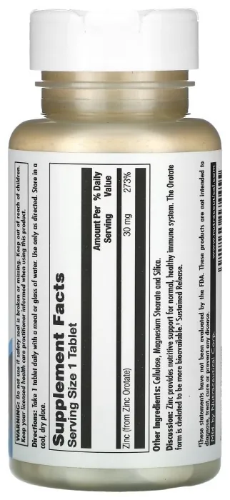Zinc 30 Orotate Sustained Release - 90 tabs