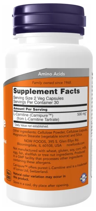 L-Carnitine 250mg - 60 vcaps