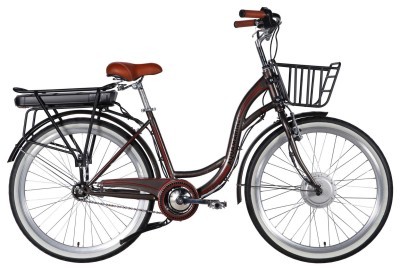 Велосипед уцененный с электроприводом 26" ST Dorozhnik eAQUAMARINE BH рама-17" 36B 13А*ч 500Вт серый YS 7810 с корзиной 2026