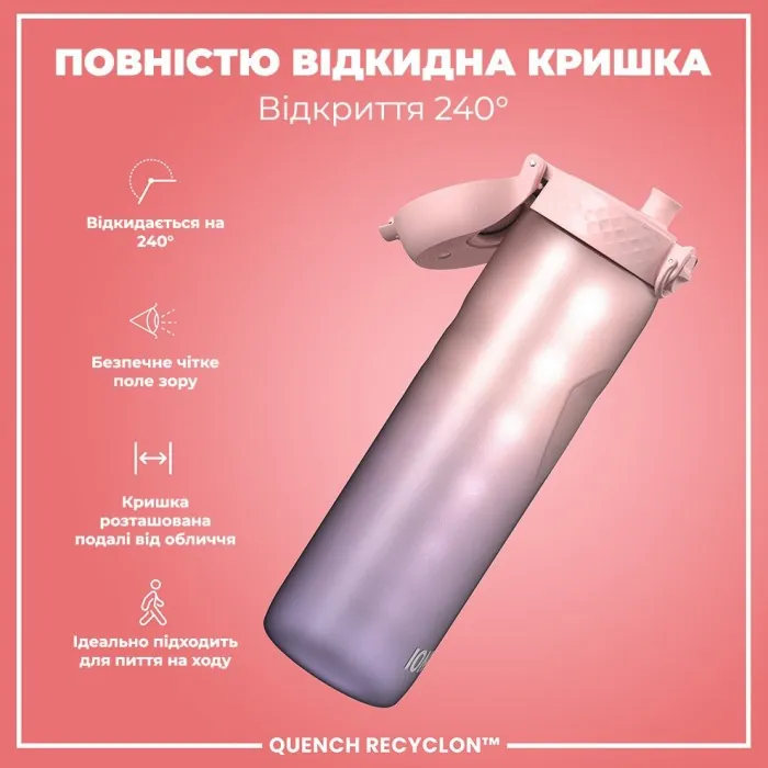 Картофель для воды ION8 1000 мл. BPA Free, Times To Drink, (ЭКО бутылка) BPA Free, Periwinkle & Rose