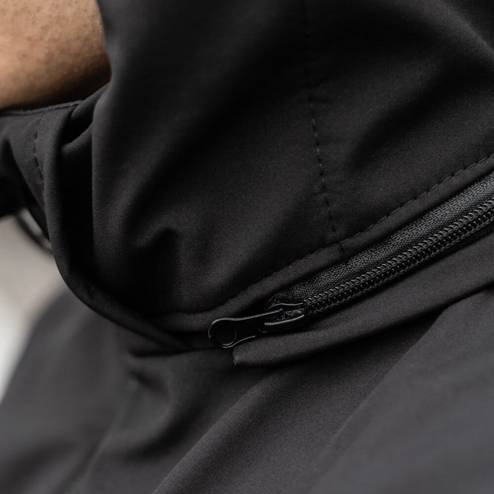 Куртка чоловіча демісезонна з капюшоном чорна Pobedov Motive, укр, укр