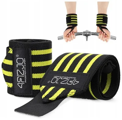 Бинты для запястий (кистовые бинты) 4FIZJO Wrist Wraps Black/Yellow (P-5907739311061)