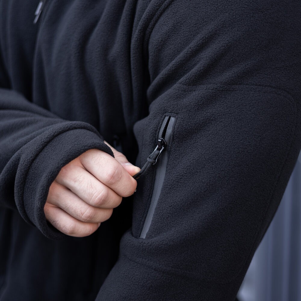 Чоловіча толстовка флісова на блискавці Pobedov Explorer чорна